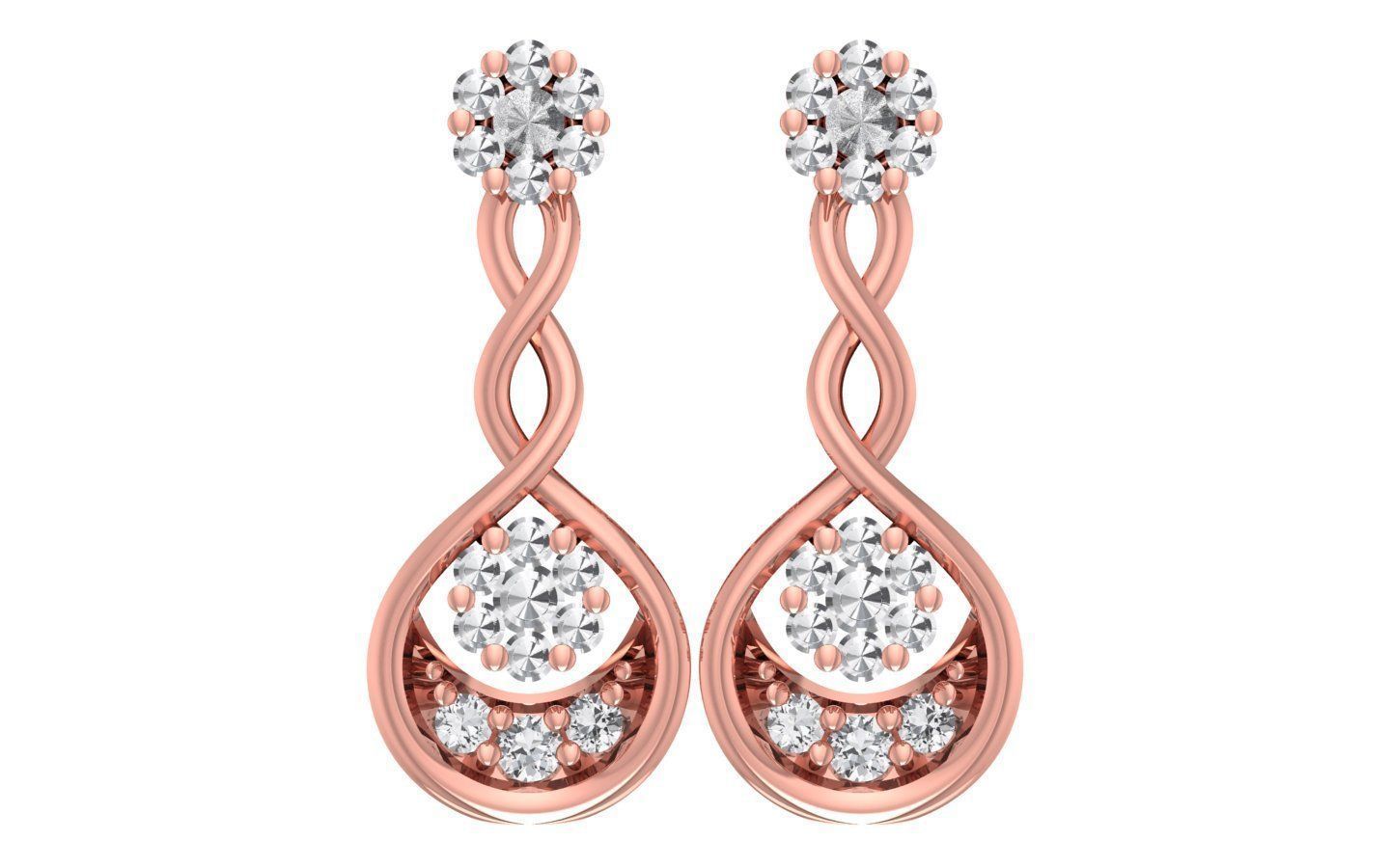 Women Earrings Pendants Sets 3dm STL OBJ FBX Renders Details 3D print model_5