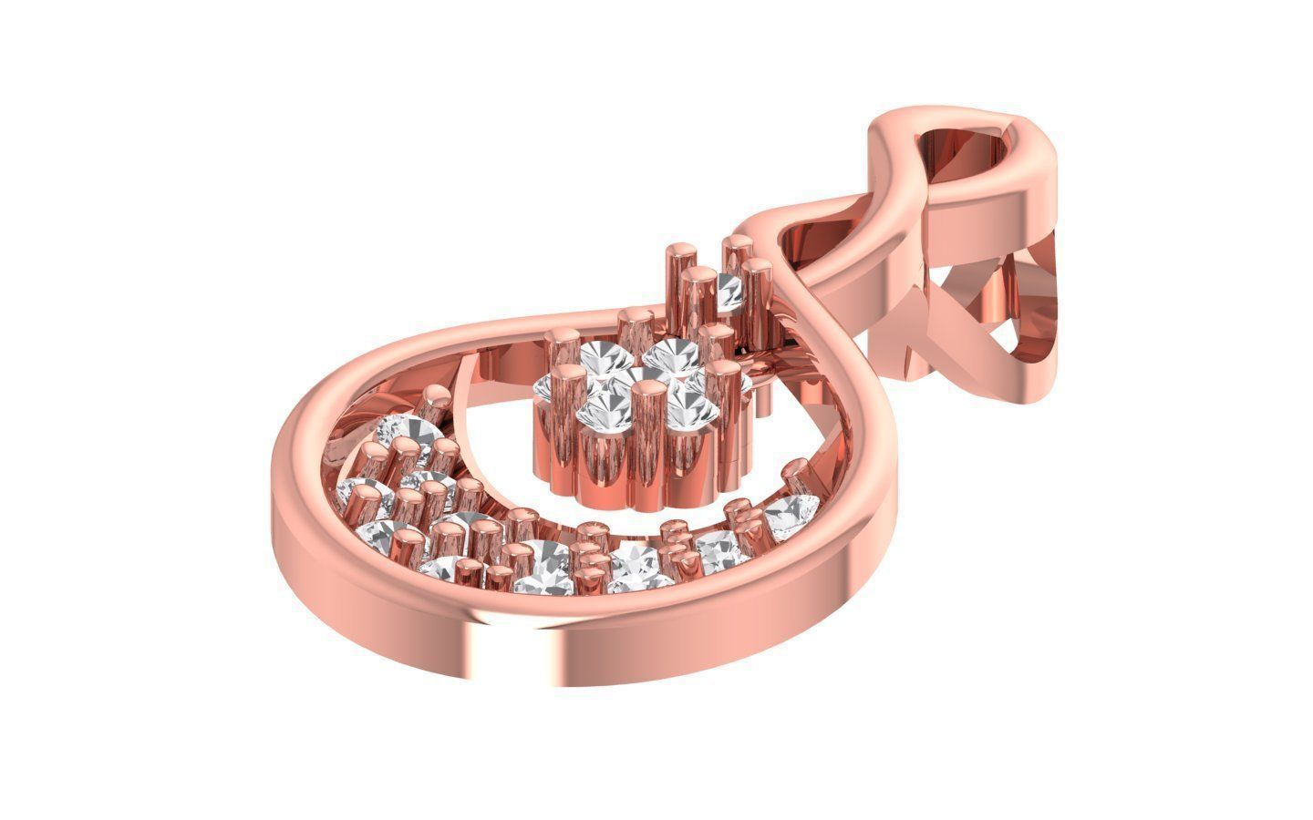 Women Earrings Pendants Sets 3dm STL OBJ FBX Renders Details 3D print model_6