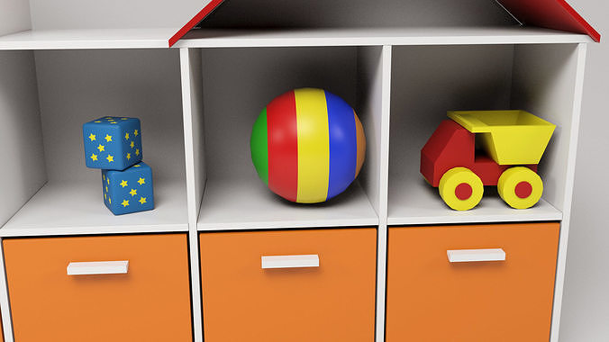 Kindergarten - Furniture and props Low-poly 3D model 7