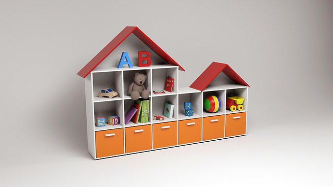 Kindergarten - Furniture and props Low-poly 3D model 2