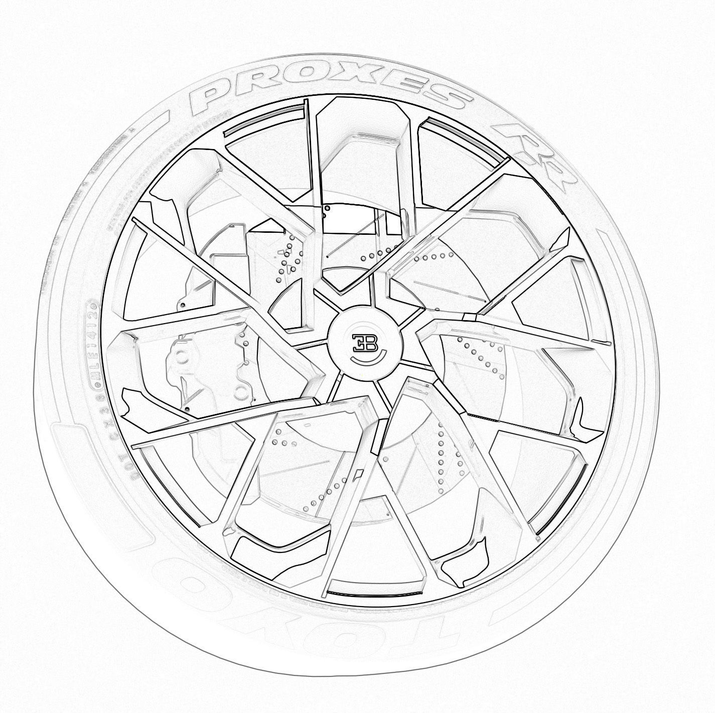 Bugatti Wheel 3D model_7