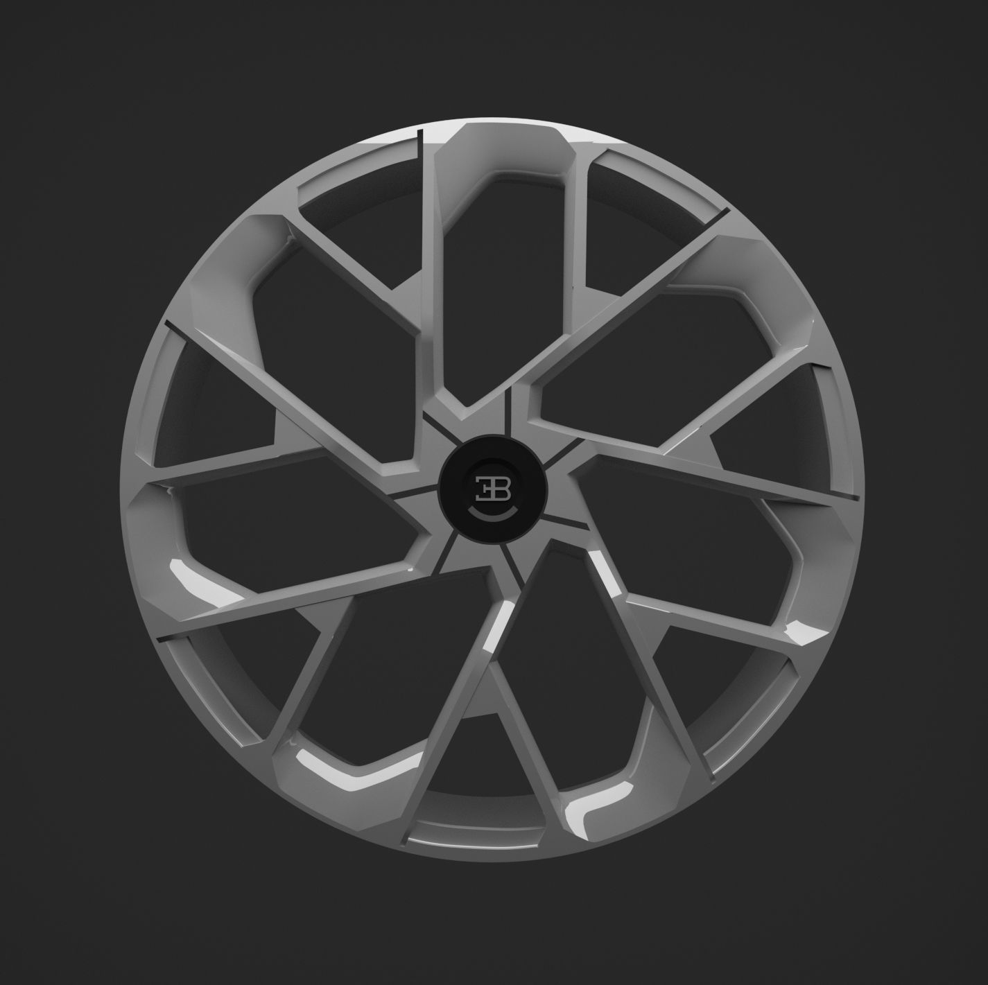 Bugatti Wheel 3D model_4