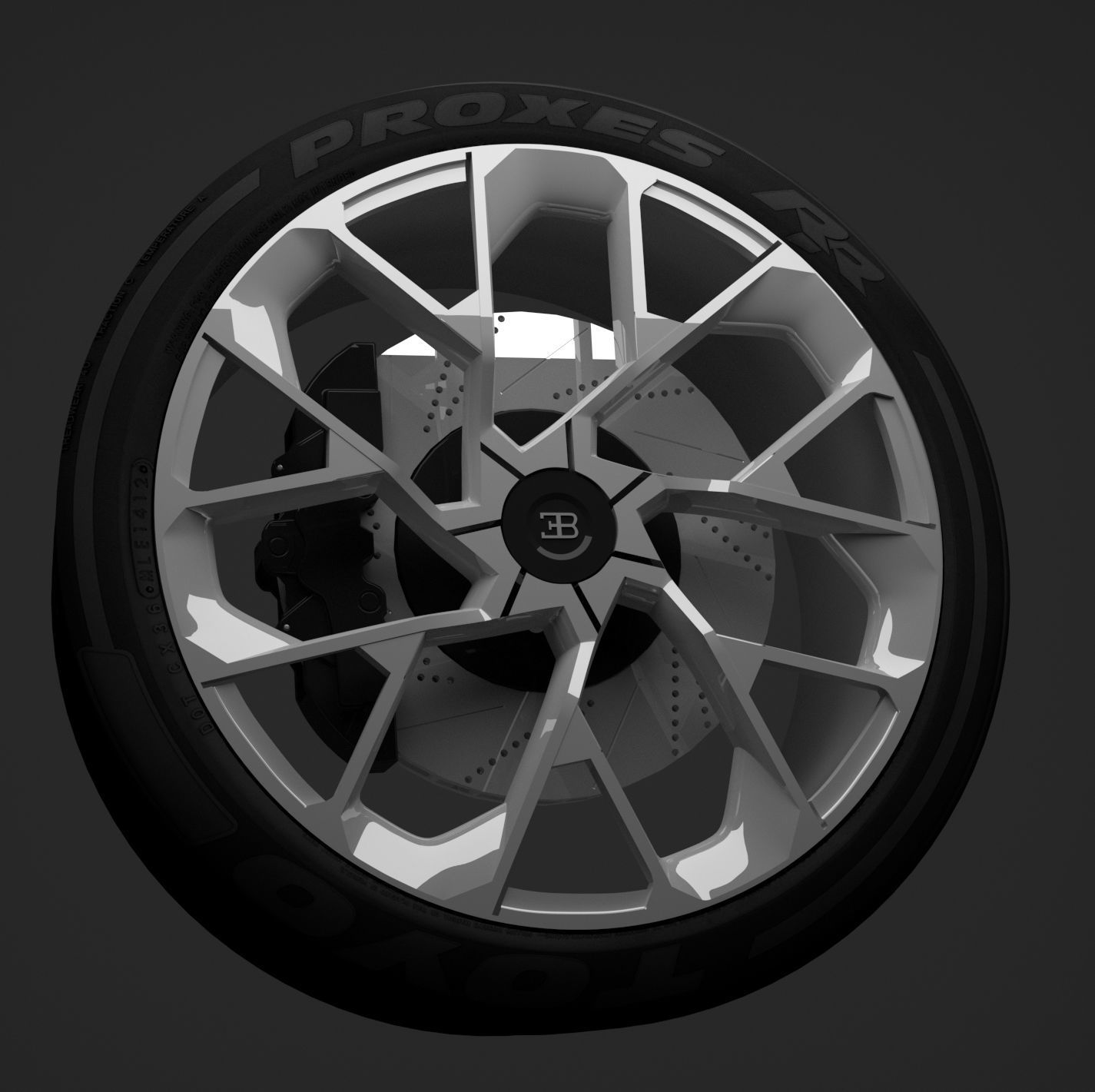 Bugatti Wheel 3D model_2