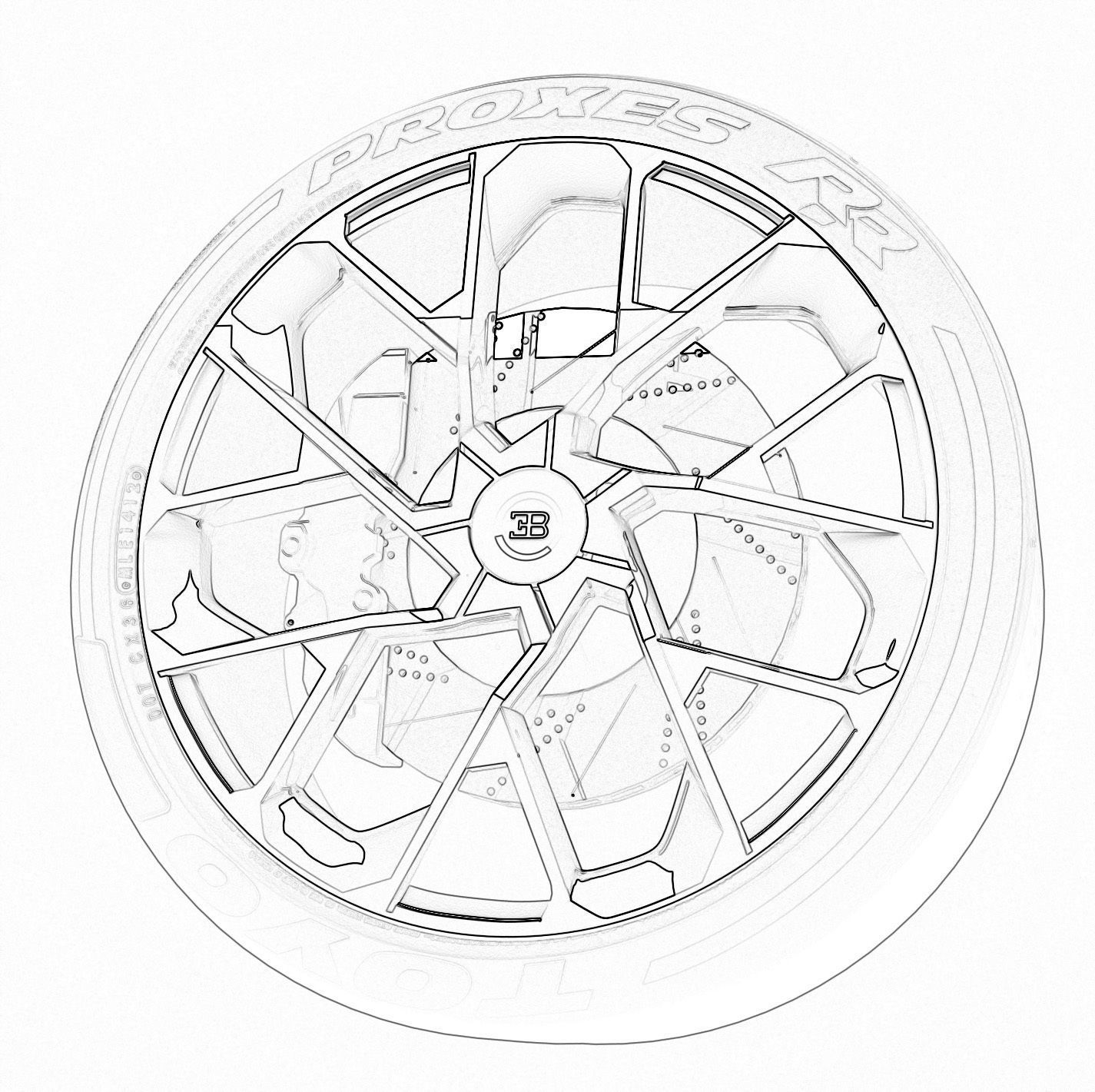 Bugatti Wheel 3D model_6