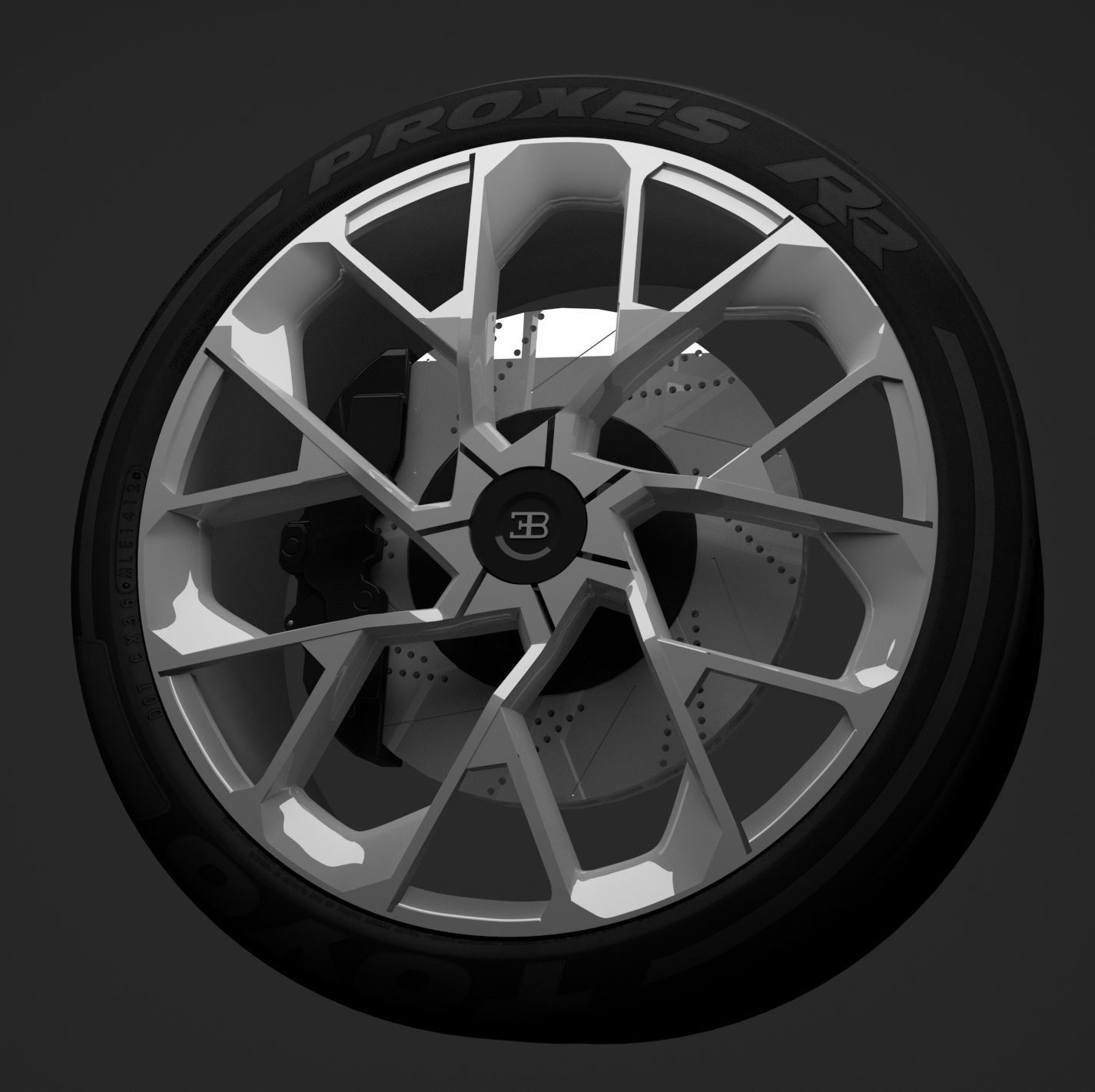 Bugatti Wheel 3D model_1