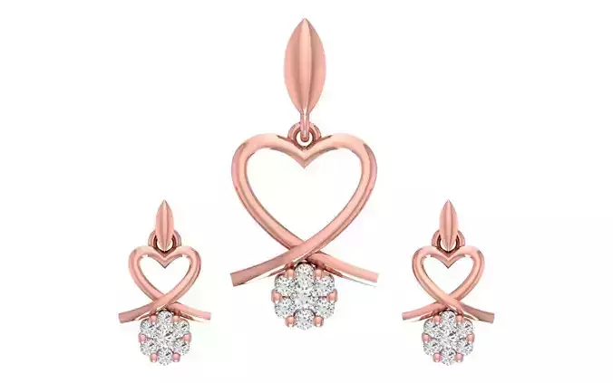 Women Earrings Pendants Sets 3dm STL OBJ FBX Renders Details