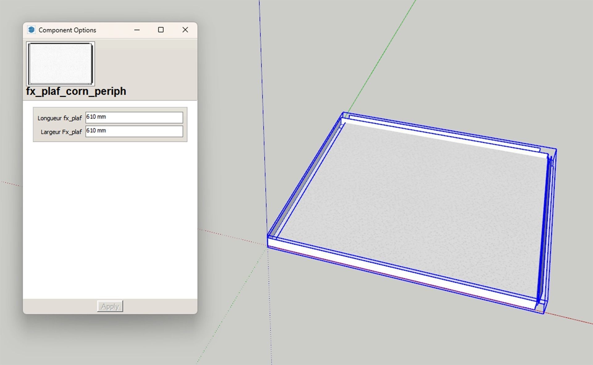 Dynamic false ceiling 600x600mm T24 3D model_2