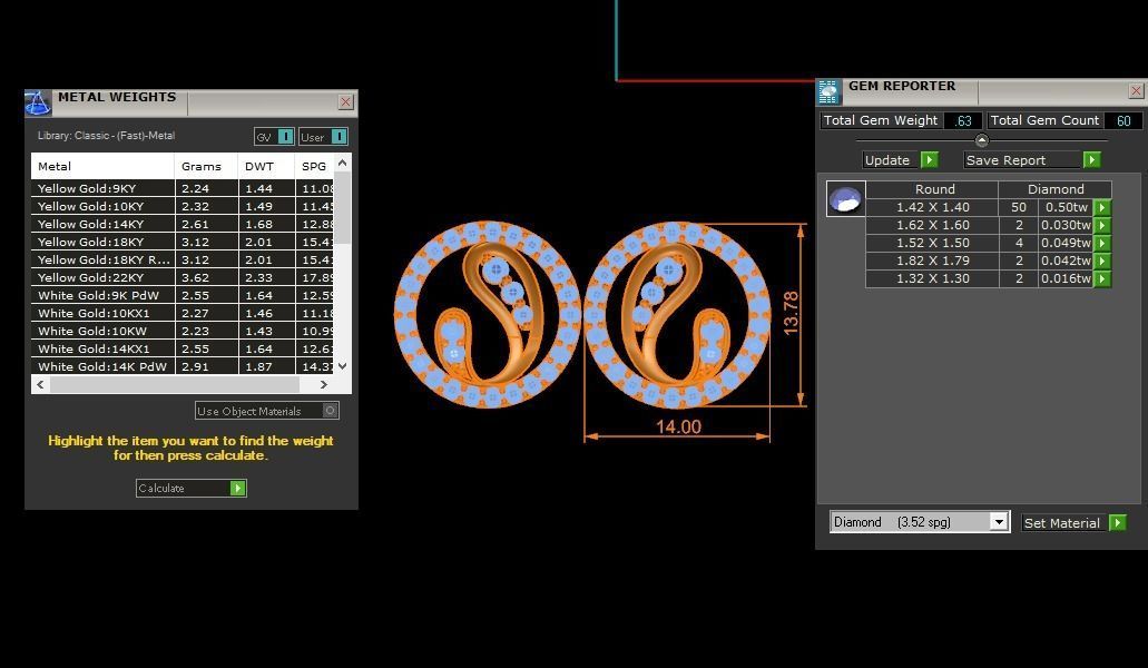 Women Earrings Pendants Sets 3dm STL OBJ FBX Renders Details 3D print model_7