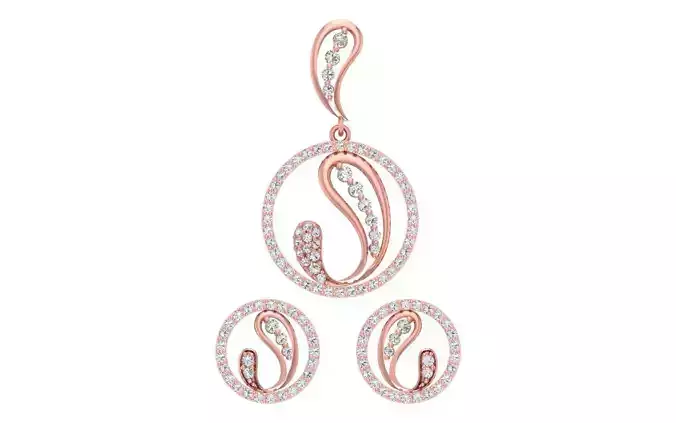 Women Earrings Pendants Sets 3dm STL OBJ FBX Renders Details