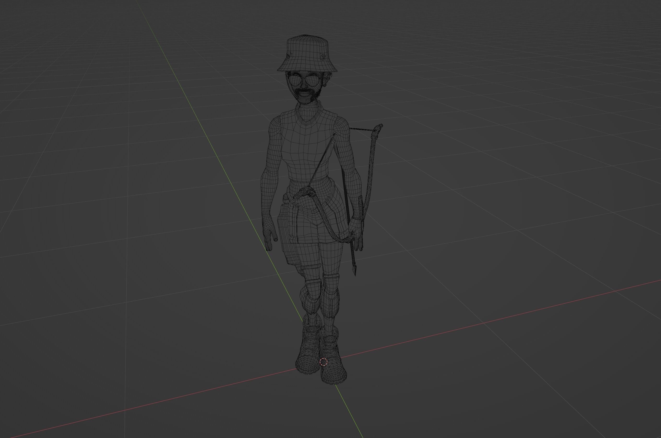 Unusual woman from the future 3D model_3