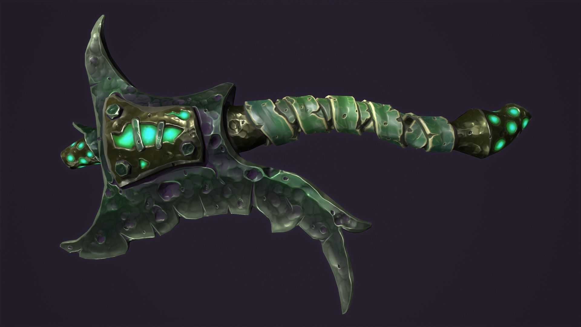 Brute axe Low-poly 3D model_10