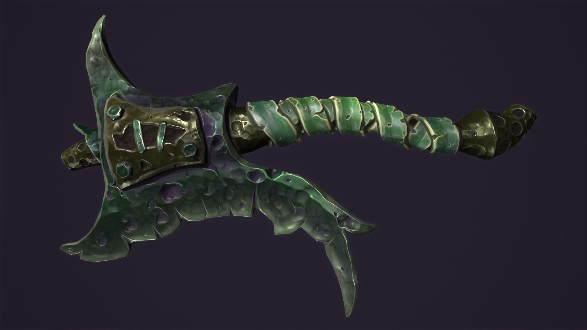 Brute axe Low-poly 3D model_9