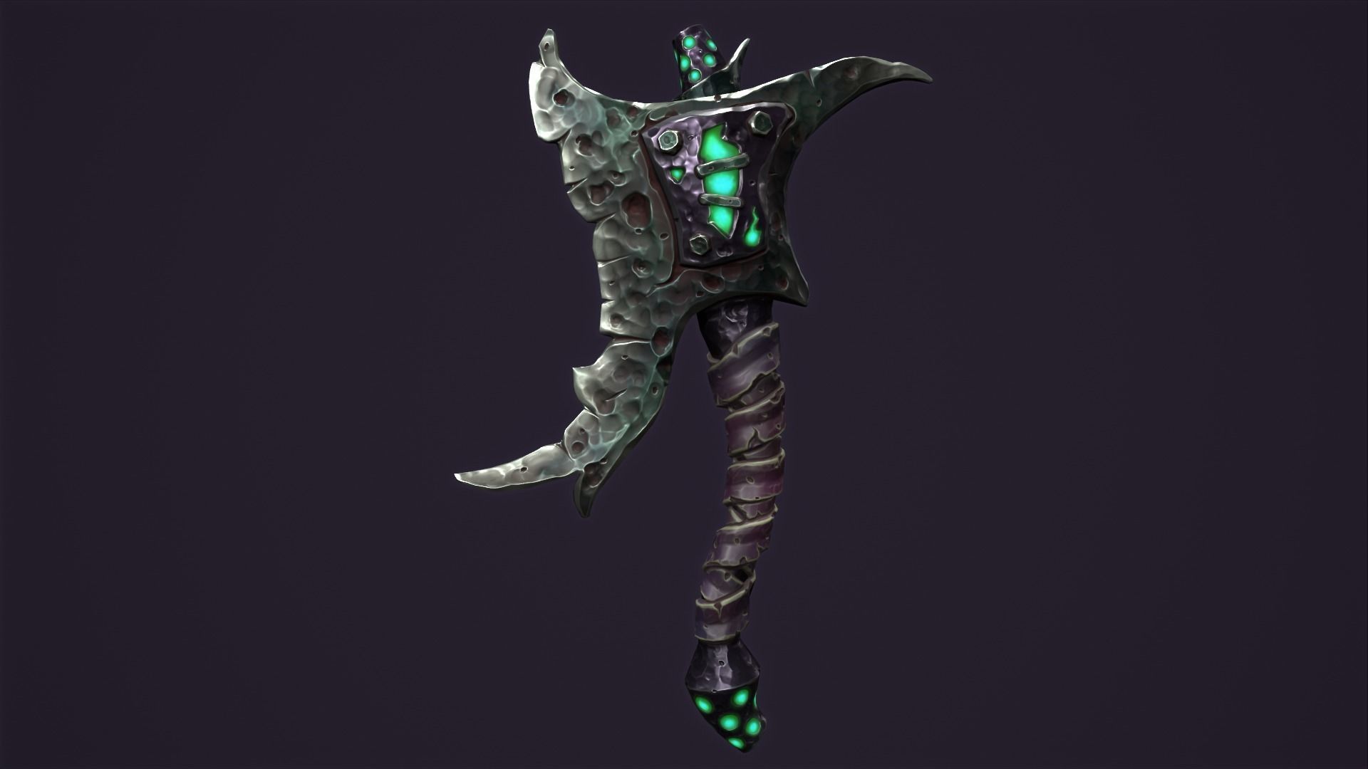 Brute axe Low-poly 3D model_21