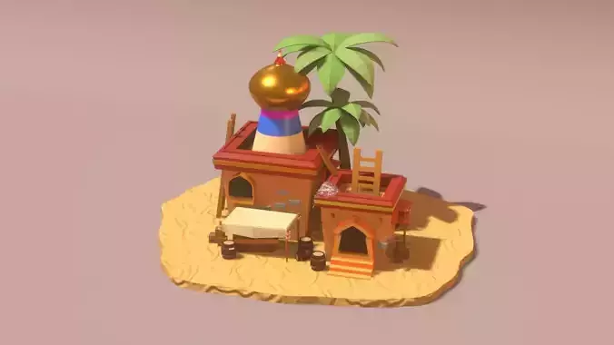 Arabian market lowpoly 