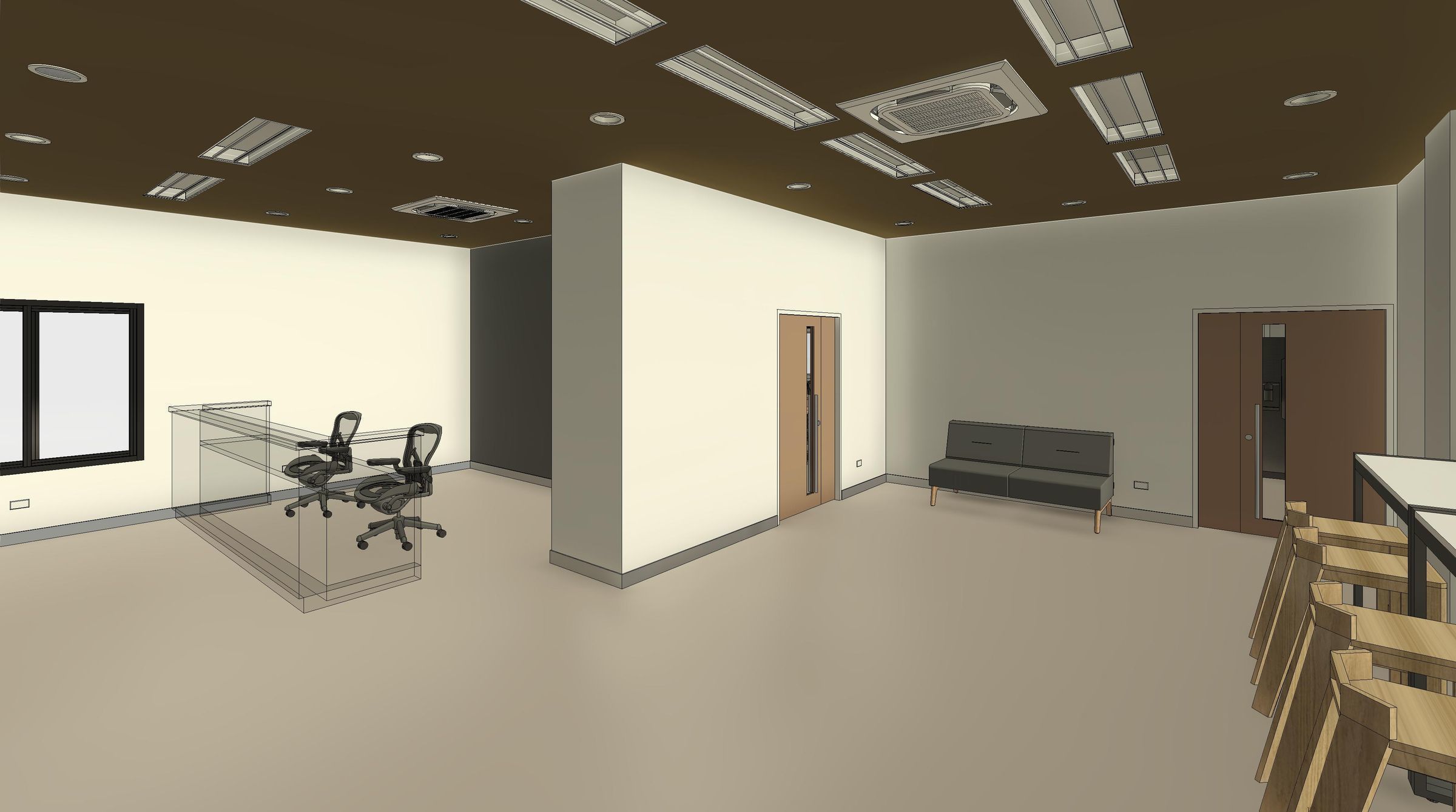 Small interior by REVIT 3D model_1