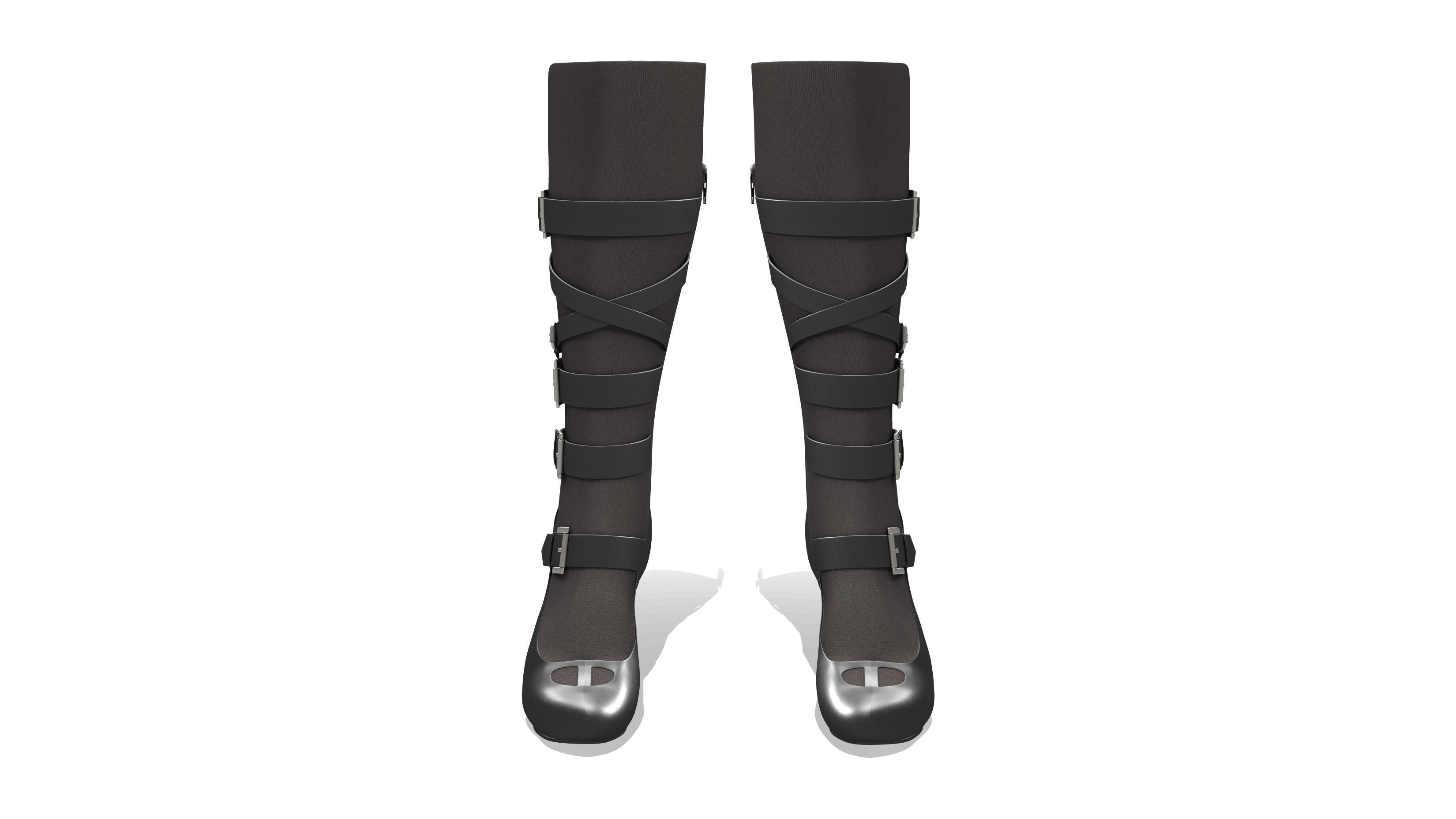 High Heel Boots Low-poly 3D model_2