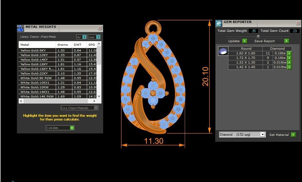 Women Earrings Pendants Sets 3dm STL OBJ FBX Renders Details 3D print model_8