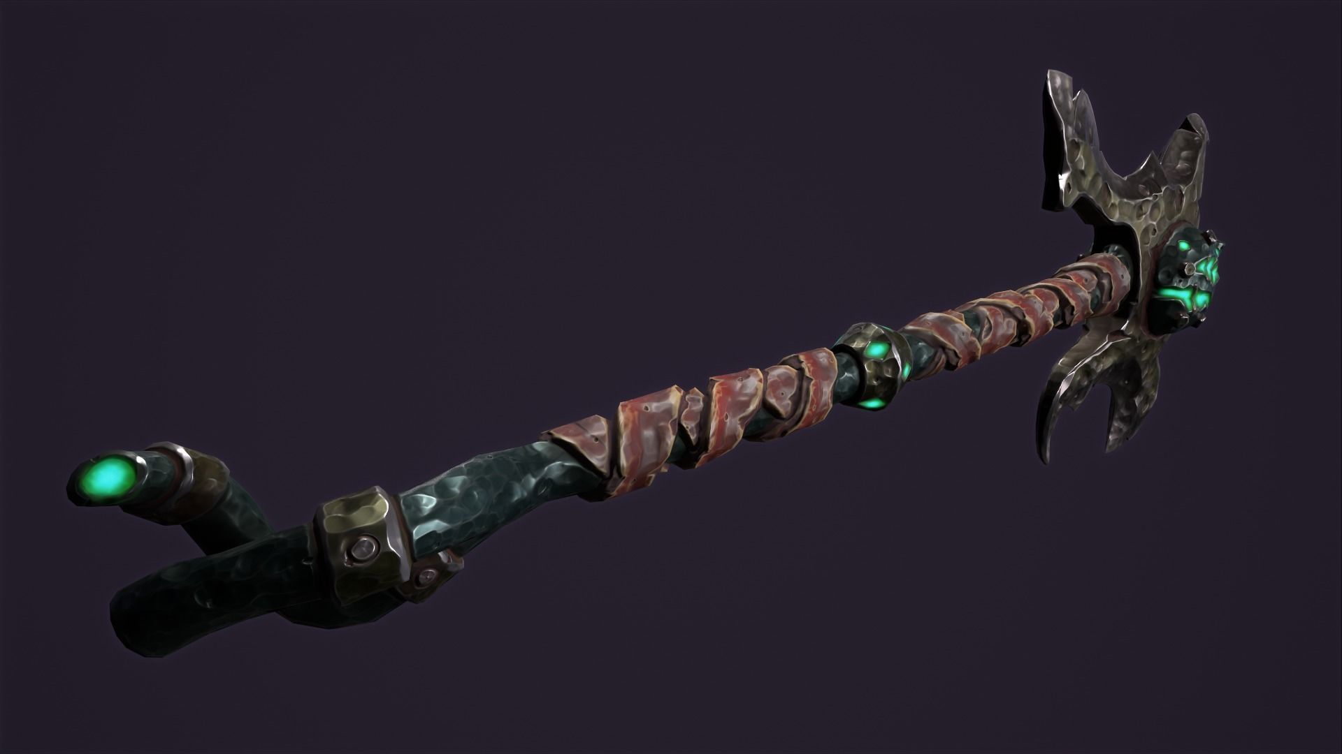 Brute poleaxe Low-poly 3D model_20