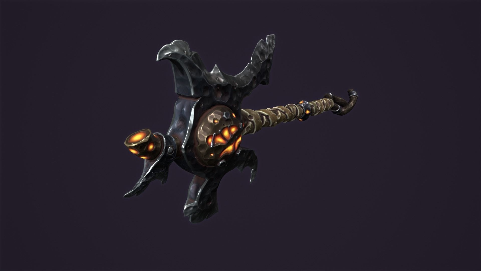 Brute poleaxe Low-poly 3D model_17