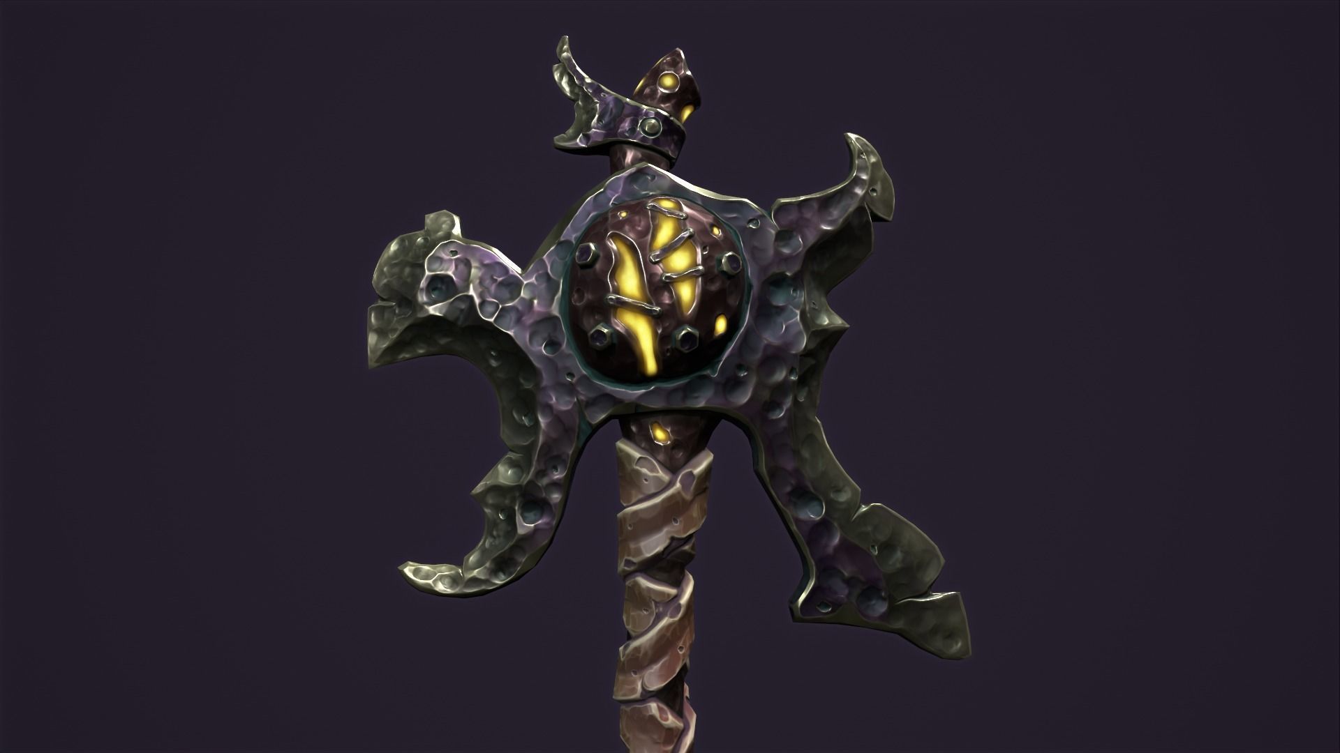 Brute poleaxe Low-poly 3D model_23