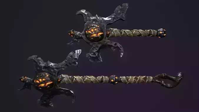 Brute poleaxe Low-poly 3D model