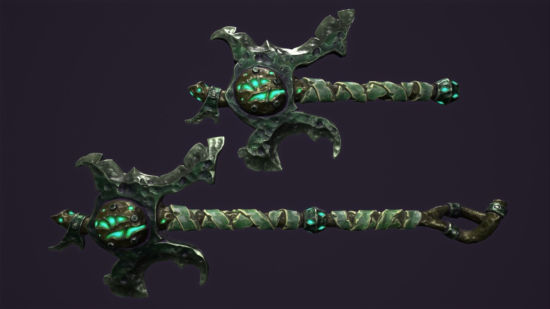 Brute poleaxe Low-poly 3D model_10