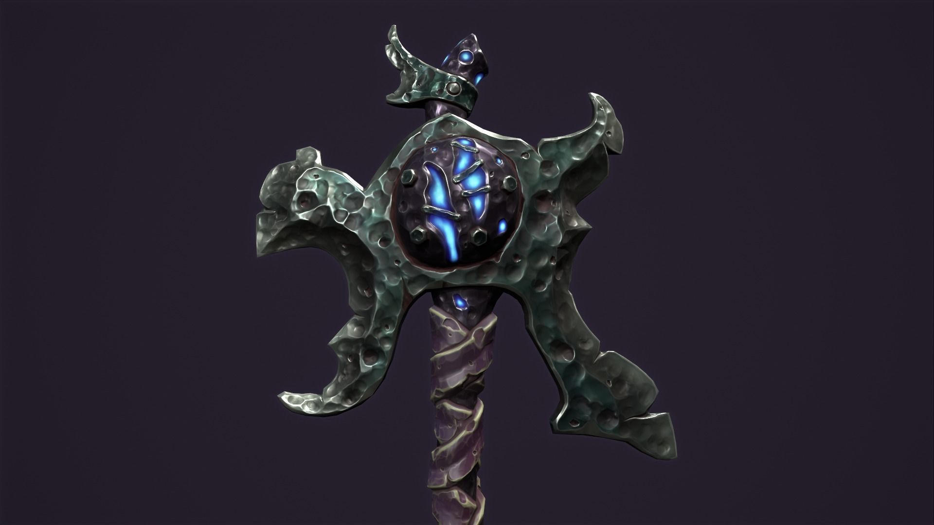 Brute poleaxe Low-poly 3D model_22