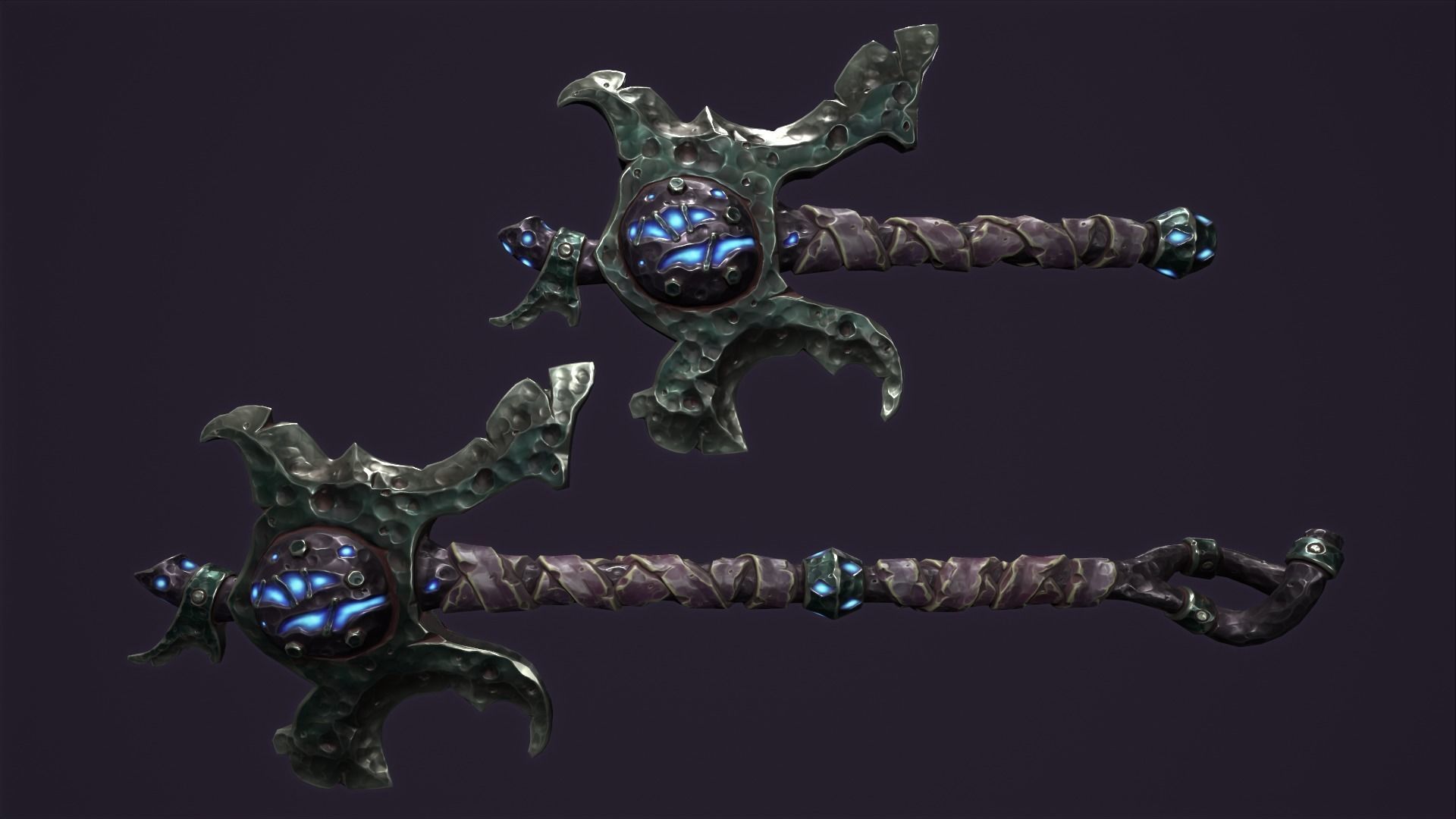 Brute poleaxe Low-poly 3D model_4