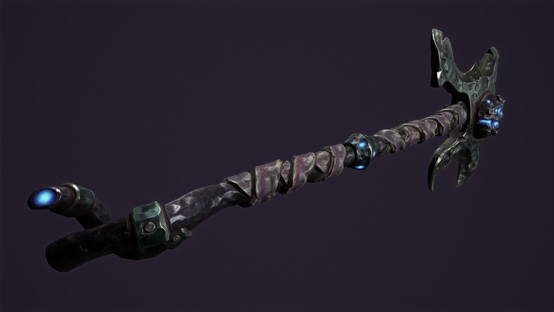 Brute poleaxe Low-poly 3D model_19