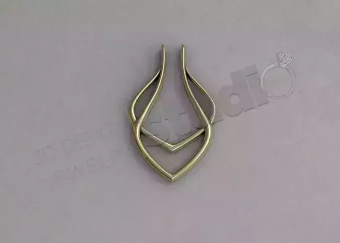 wedding band necklace holder pendant 3d model