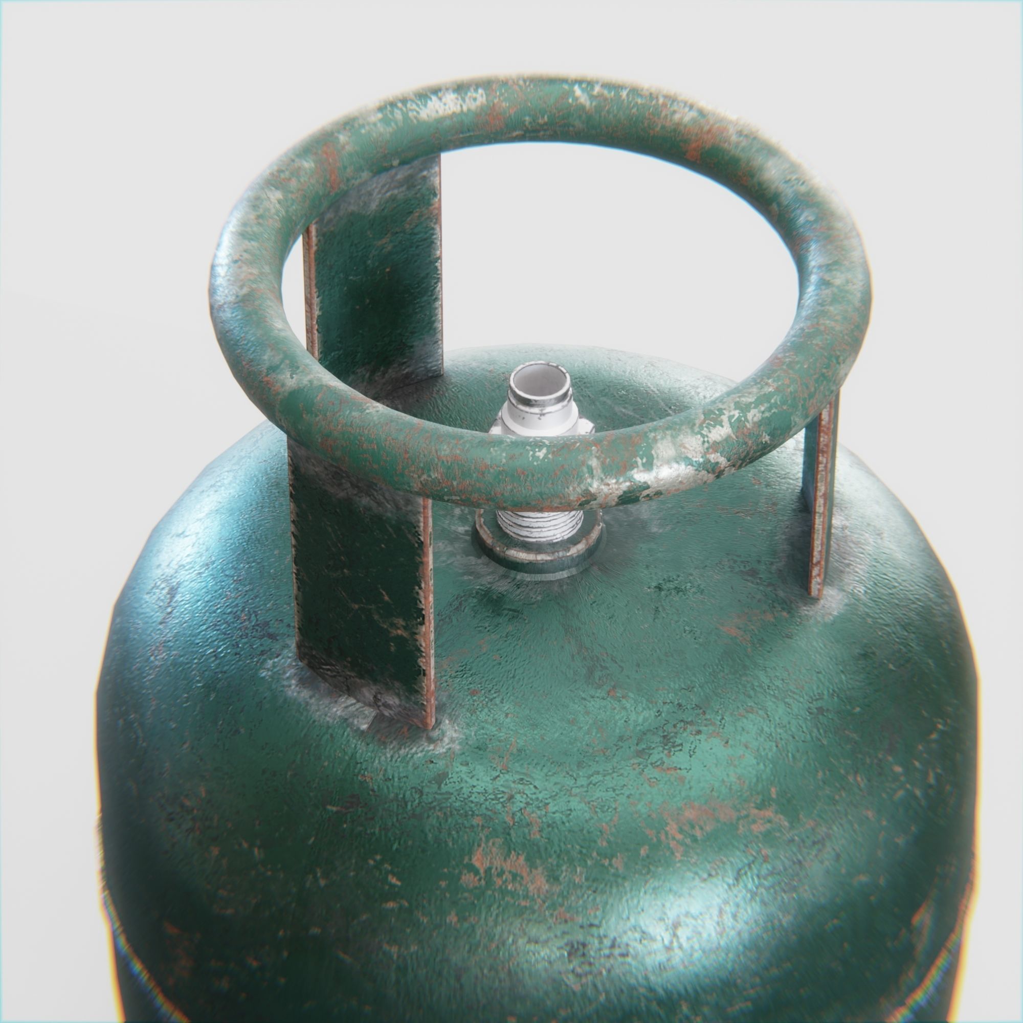 Gas Tank Low-poly 3D model_1