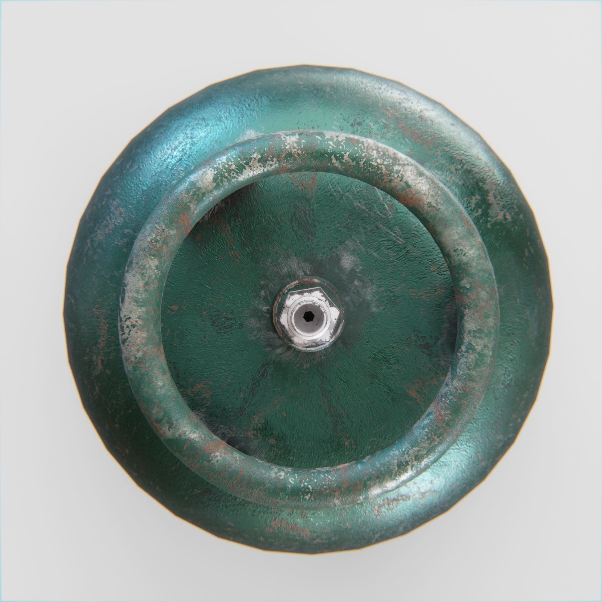 Gas Tank Low-poly 3D model_2