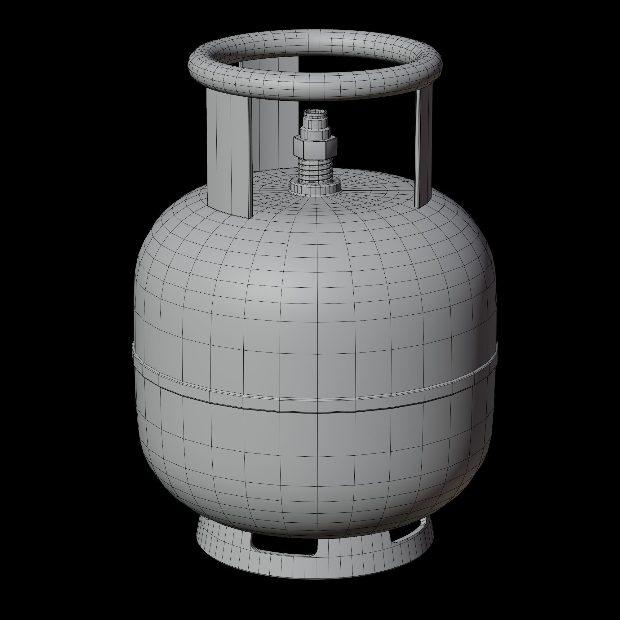 Gas Tank Low-poly 3D model_5