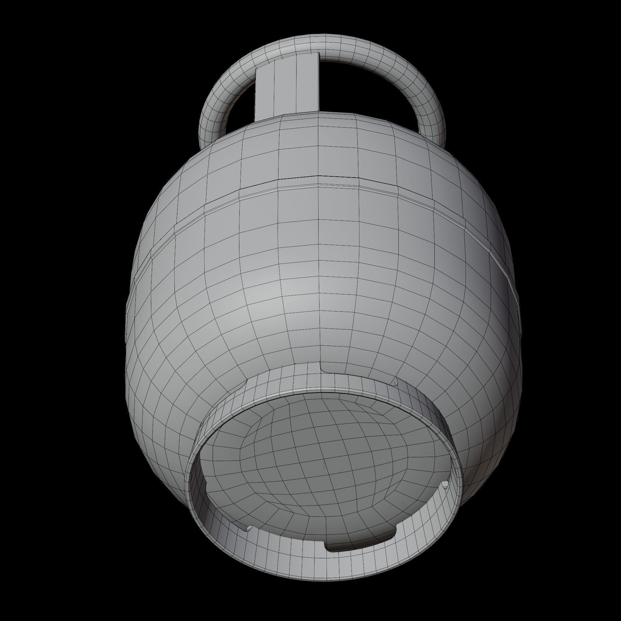 Gas Tank Low-poly 3D model_6