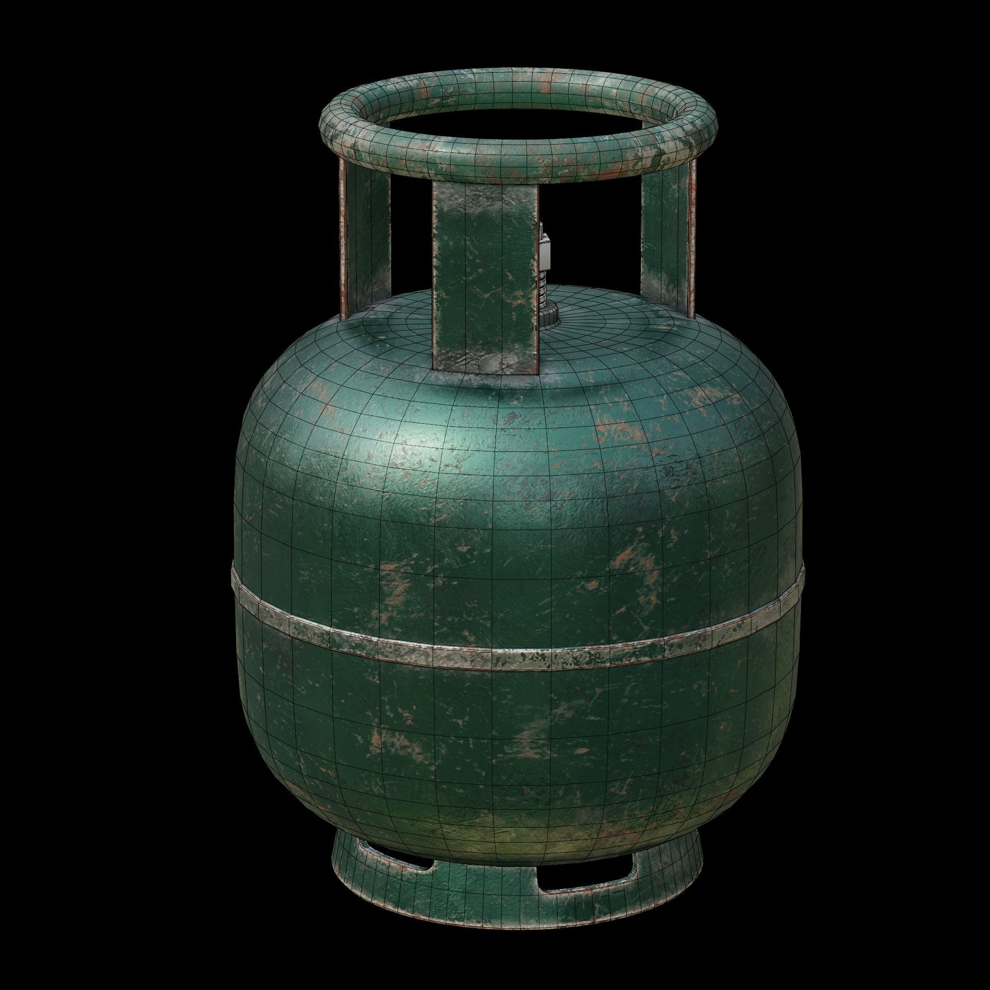 Gas Tank Low-poly 3D model_4