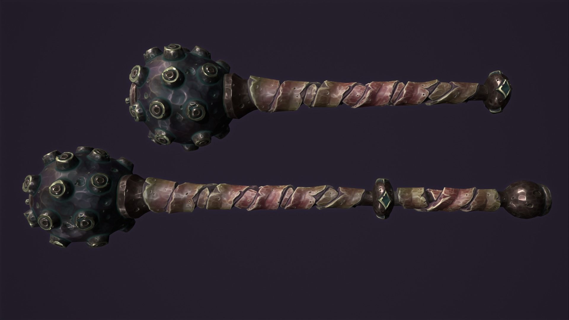 Brute mace Low-poly 3D model_13
