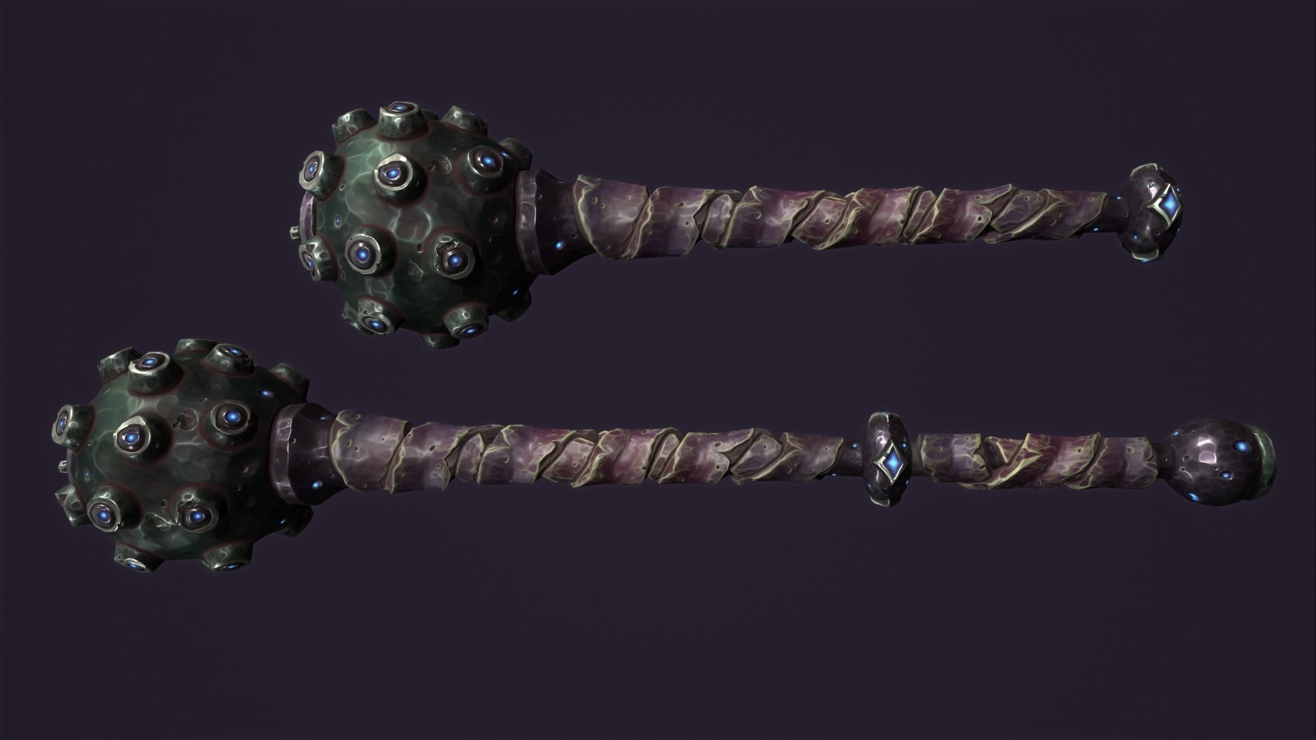 Brute mace Low-poly 3D model_4