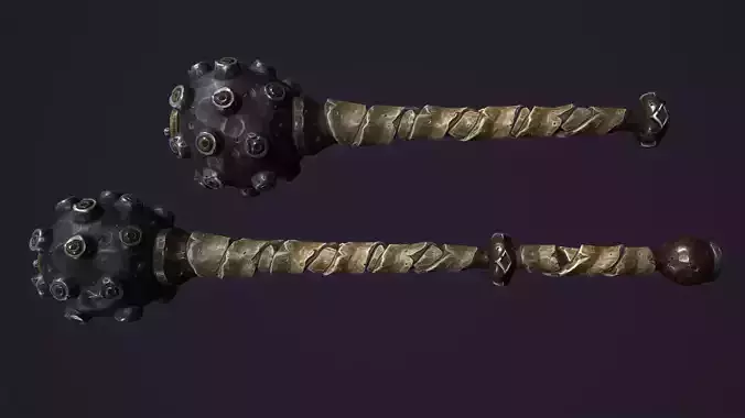 Brute mace Low-poly 3D model
