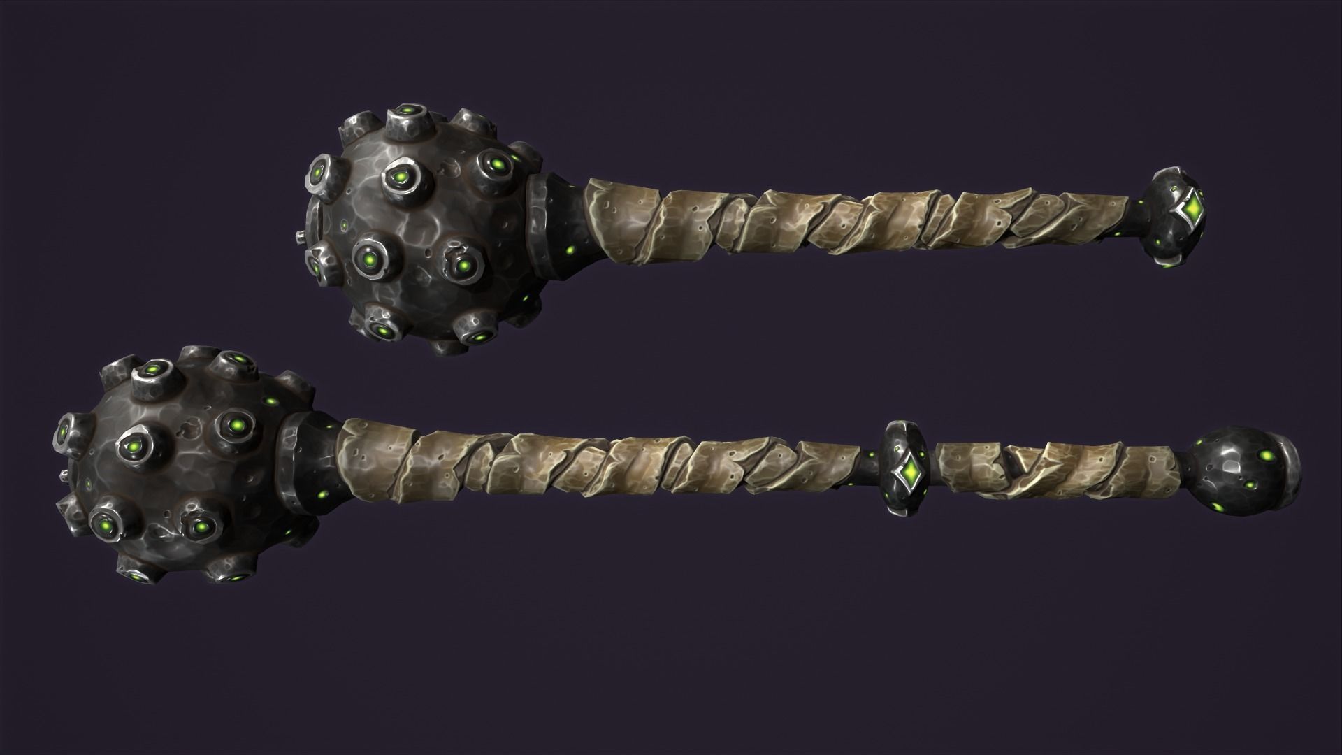 Brute mace Low-poly 3D model_16