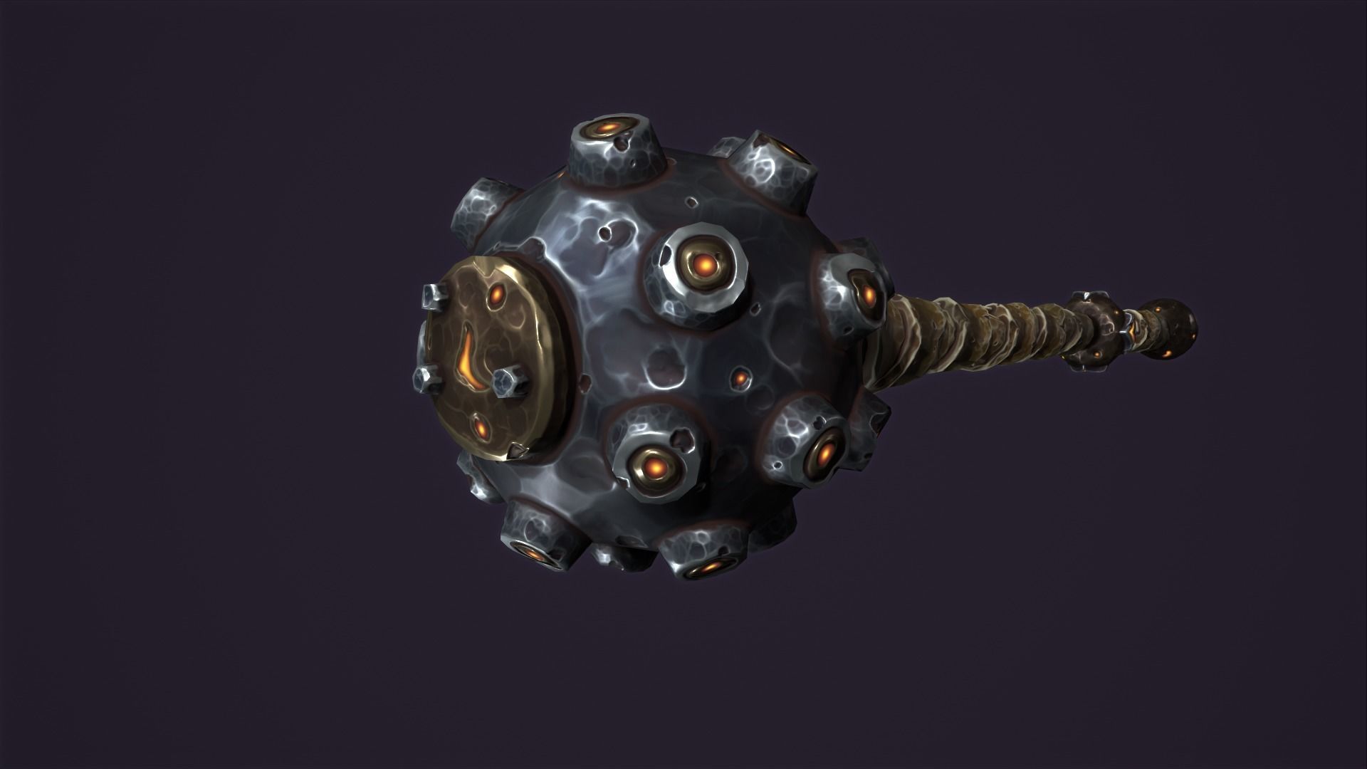 Brute mace Low-poly 3D model_17