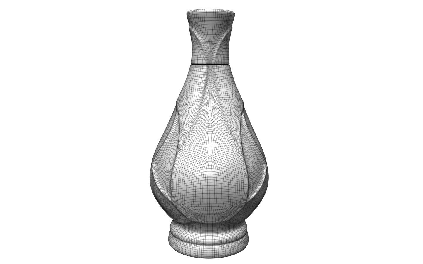 Golden coated bottle 3D model_3