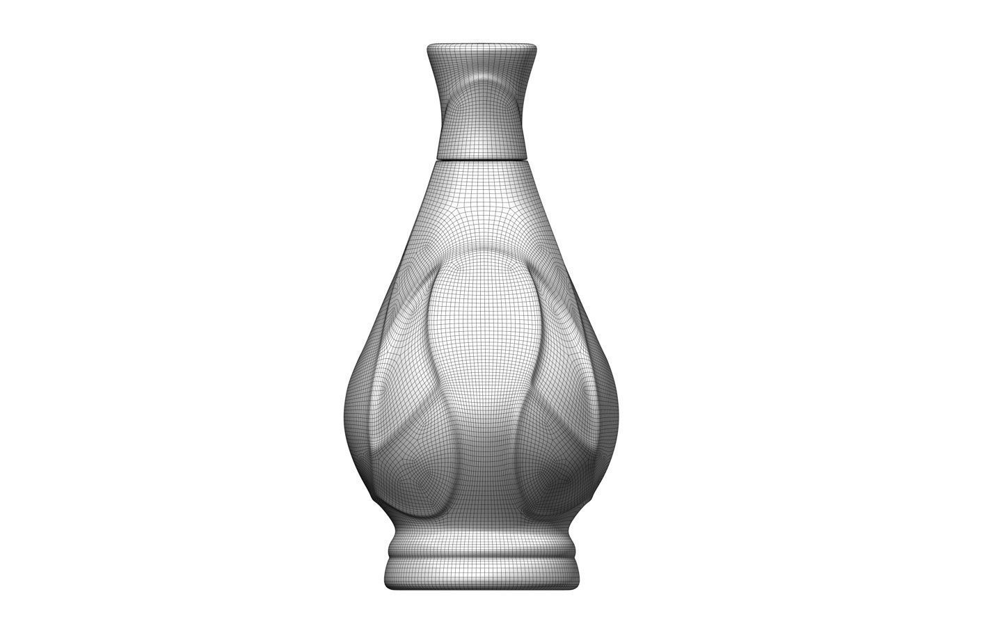 Golden coated bottle 3D model_5