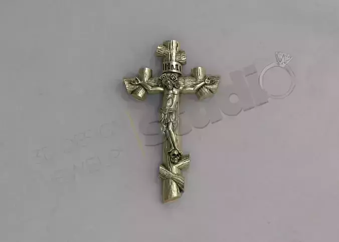 Highly detailed Jesus cross model