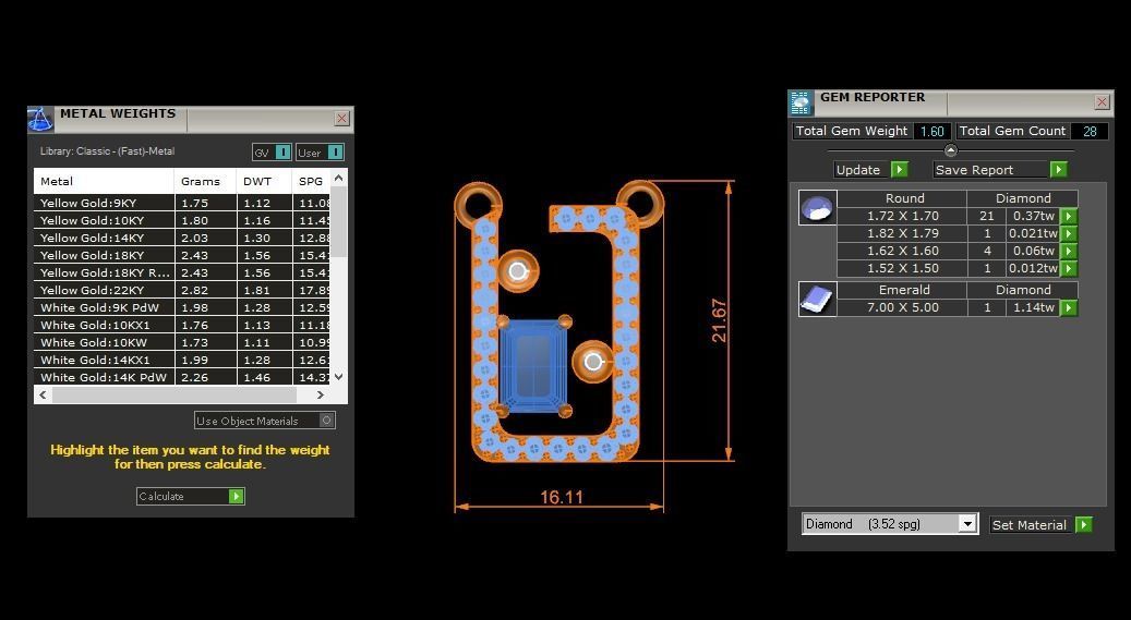 Women Earrings Pendants Sets 3dm STL OBJ FBX Renders Details 3D print model_7