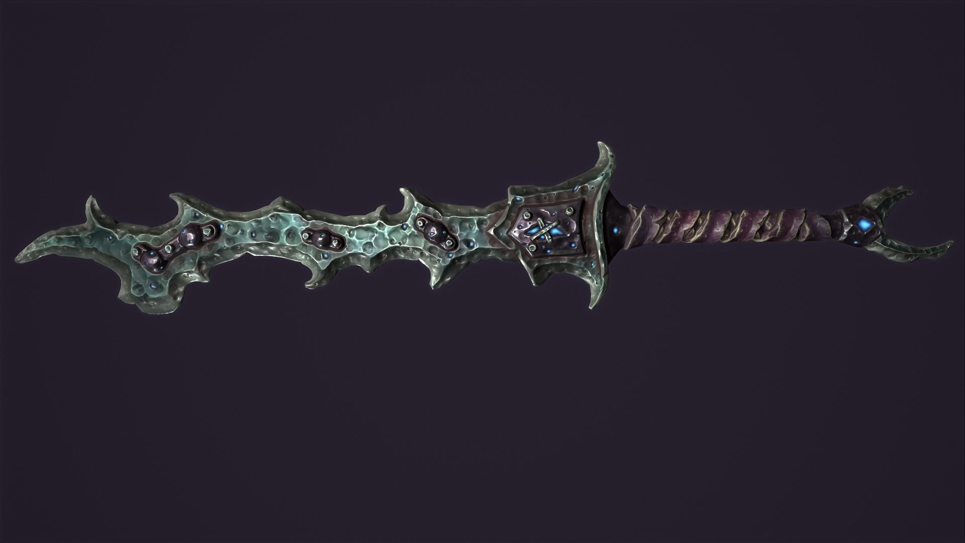 Brute two handed sword Low-poly 3D model_4