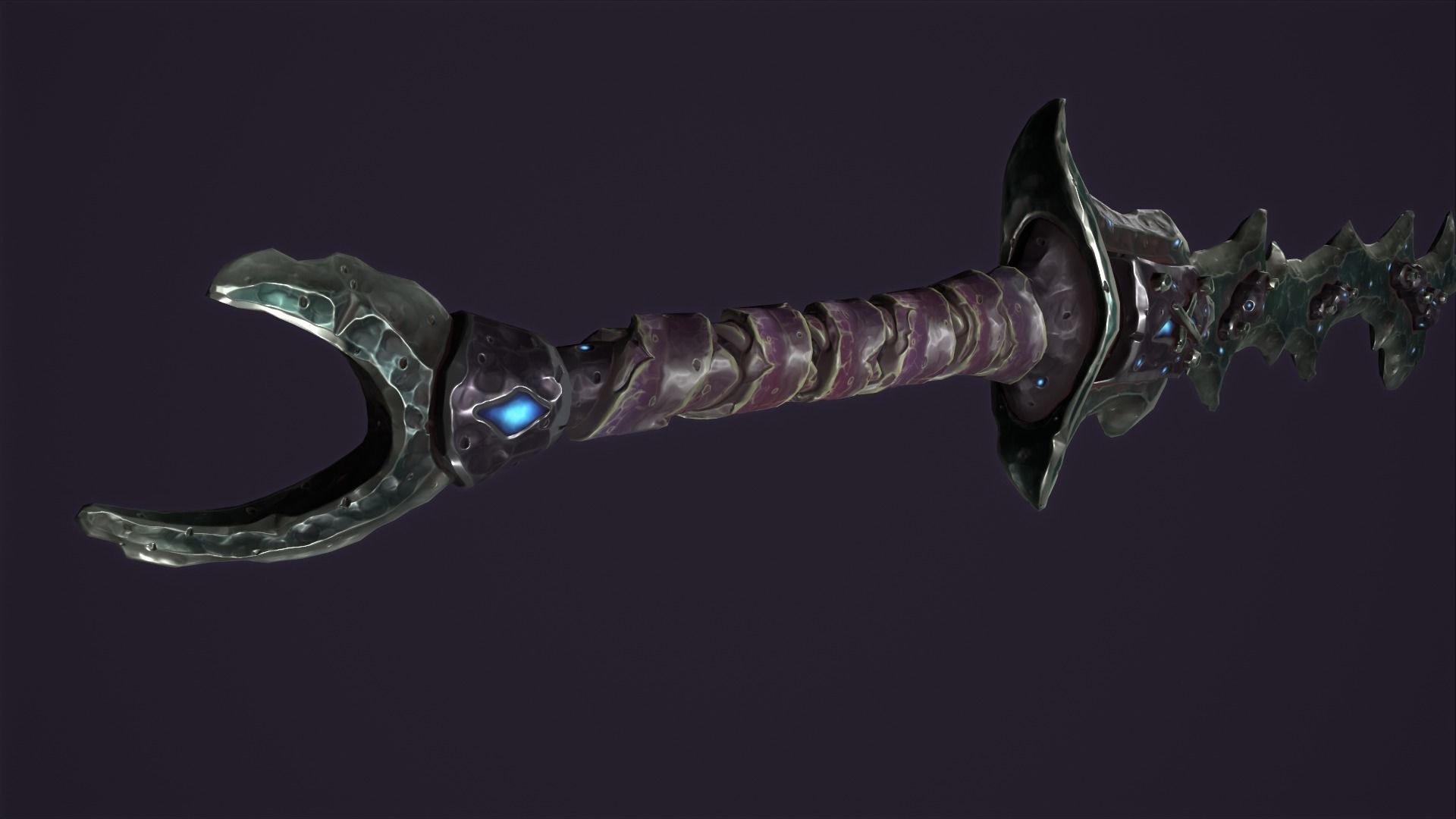 Brute two handed sword Low-poly 3D model_20