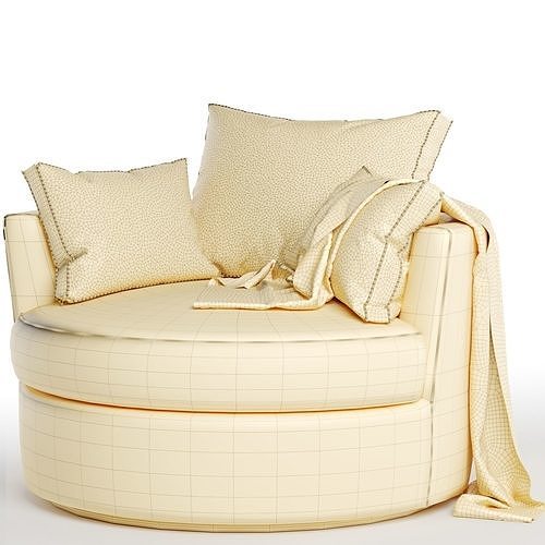 Dahlonega Swivel Barrel Chair 3D model 5