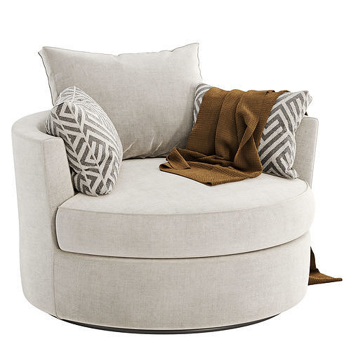 Dahlonega Swivel Barrel Chair 3D model 3