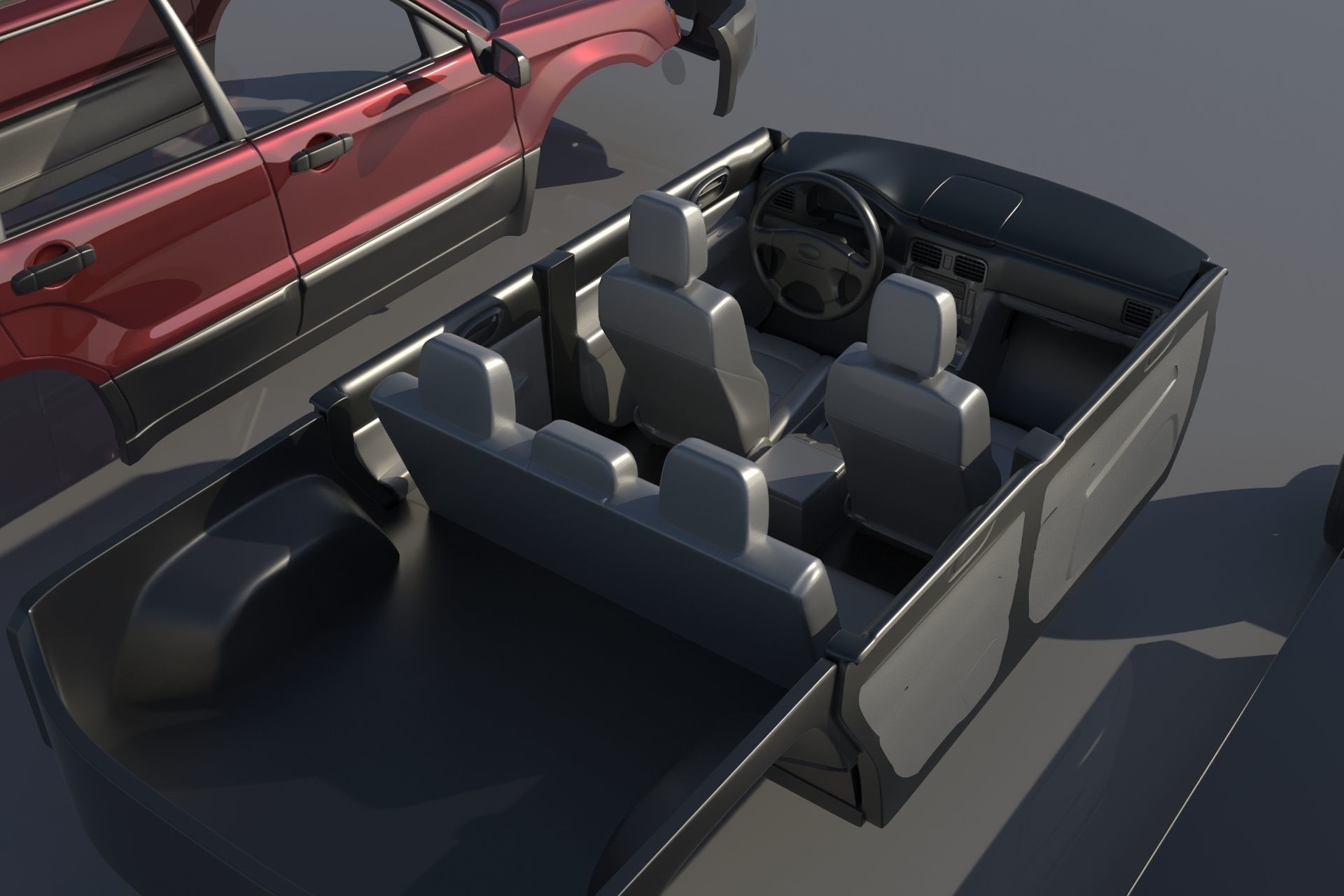 Subaru Forester 2003 3D print model_16