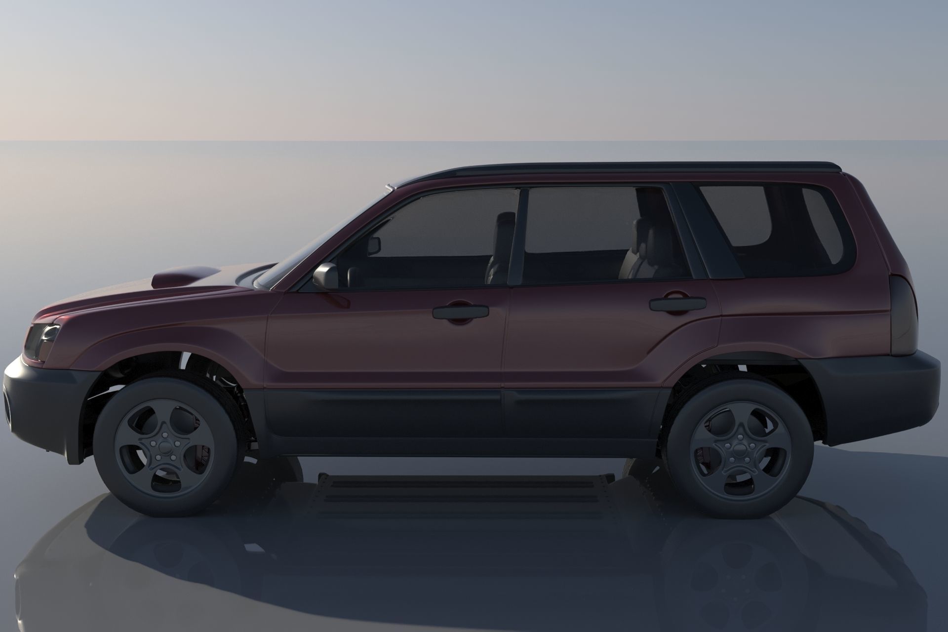 Subaru Forester 2003 3D print model_1